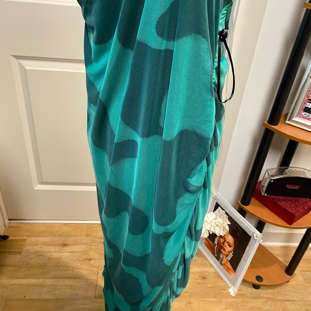 AVA & VIV WOMEN’S GREEN NEW SLEEVELESS LINED MERMAID DRESS SIZE 4X GENTLY USED - Picture 5 of 11